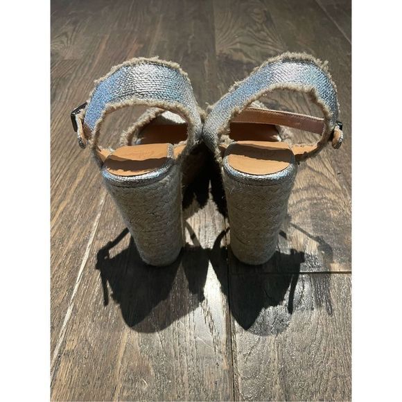 Bromelia Lurex Canvas Wedge Espadrille Sandal – Gorsuch Bromelia 100 metallic canvas espadrille wedge sandals